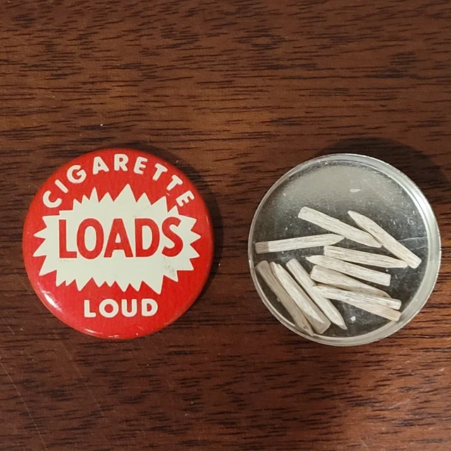 LOADS LOUD EXPLODING Cigarette Vintage Prank Full With Metal Tin 40.00