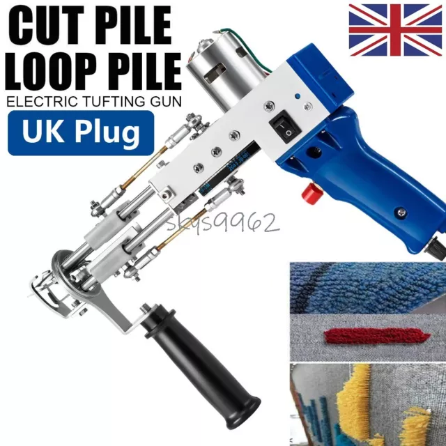 Upgraded Rug Tufting Gun 2in1 Electric Cut Loop Pile Carpet Weaving Machine  Kit