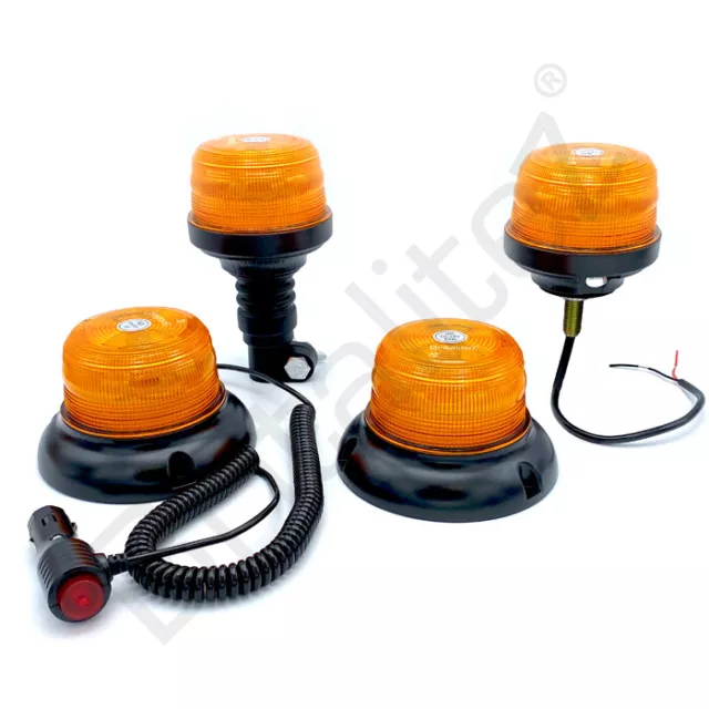 Cap168 Airport Approved LED R65 Flashing Amber Beacon 12/24V