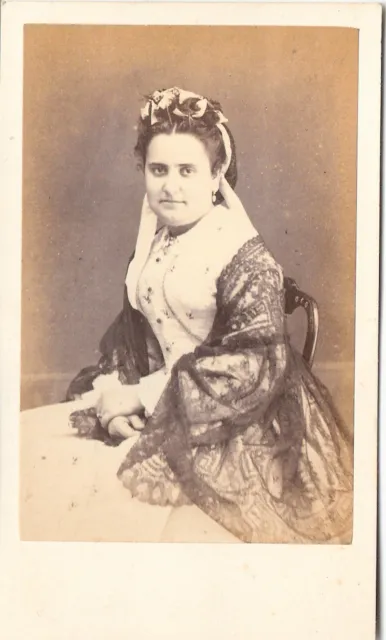 CDV photo Feine Dame / Louisa B. de Gerdzen - 1862