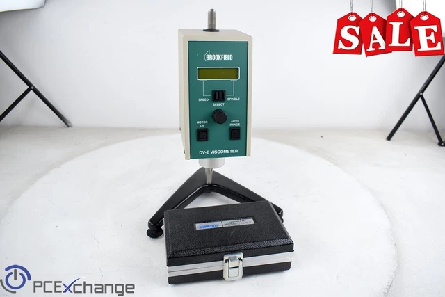 Brookfield DV-E Viscometer Model LVDVE W/ Stand and LV Spindle Set