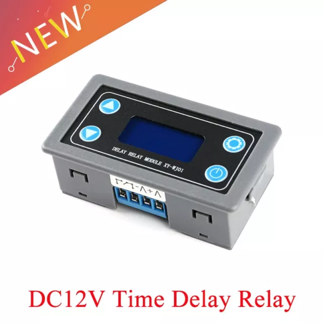 12V LED Digital Timer Relay Module DC Programmable Delay Switch