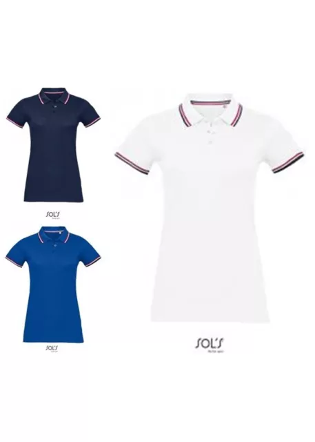 SOL´S Damen Poloshirt Polohemd Polokragen Shirt Oberteil Kurzarm S M L XL XXL