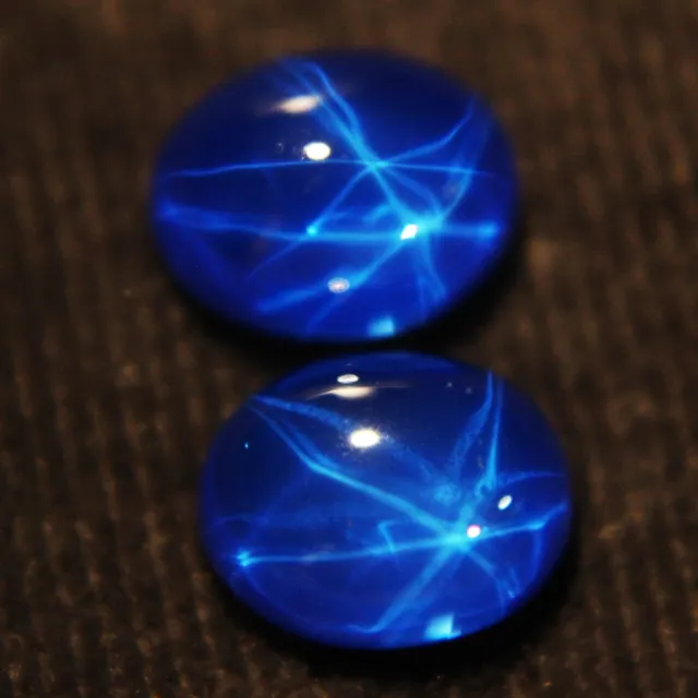 7.70 Ct 6 Rays Star Natural Blue Sapphire Cabochon Huge Loose Gemstones 9x7 mm