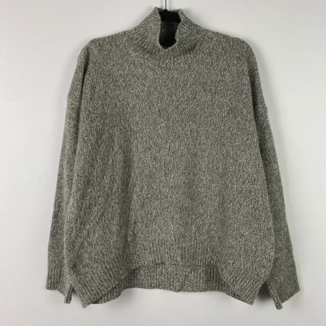 Max Mara Leisure Wool Turtleneck Sweater Size Medium Gray