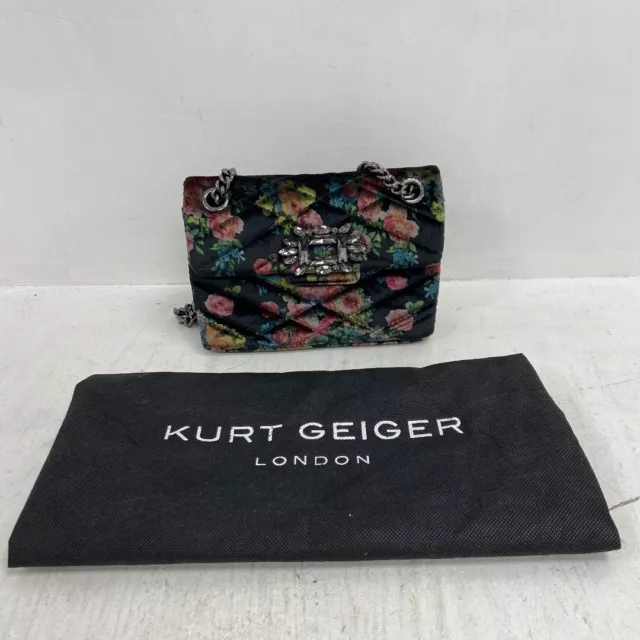 Kurt Geiger Black Velvet Bag Mini Mayfair Women's RMF50-SM