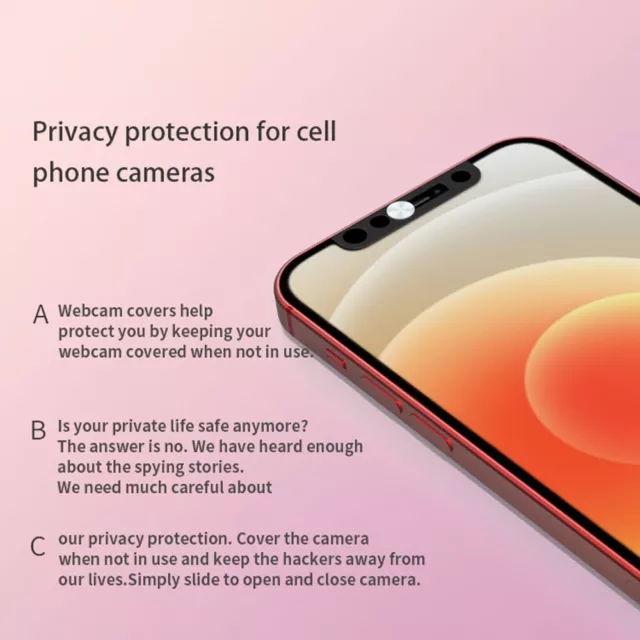 Privacy Cap Front Camera Slider Lens Sticker For iPhone X XS  11 12 ProMax Mini 2