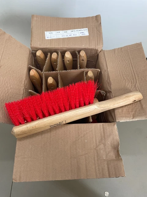Weiler Vortec Pro Hand Dust Broom Red Synthetic 8 Inch 25253 Full Case of 12 NOS
