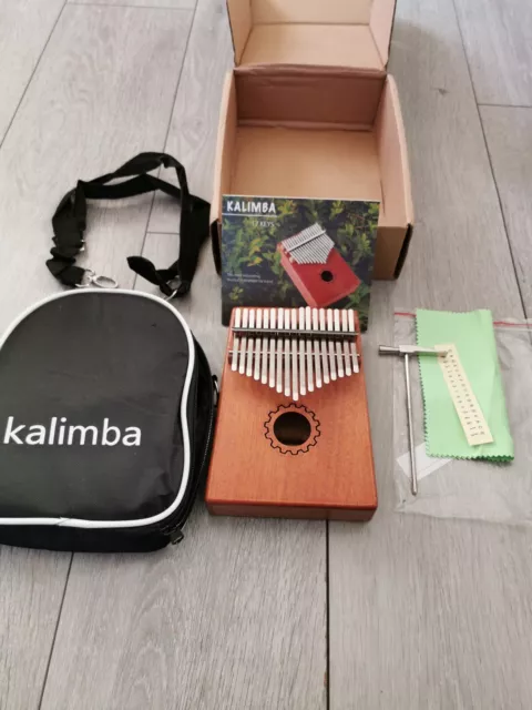Kalimba 17 Touches Pouce Piano Acajou Corps Instrument De Musique +sac transport