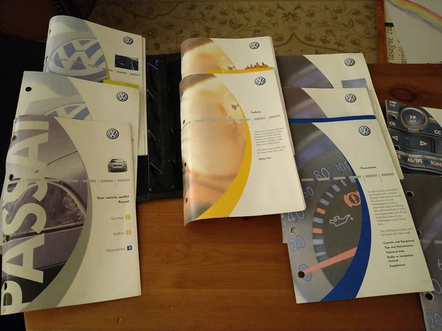 VW PASSAT CONFEZIONE LIBRO COMPLETO PROPRIETARI MANUALE PORTAFOGLIO 2003 2001 2002 stampa