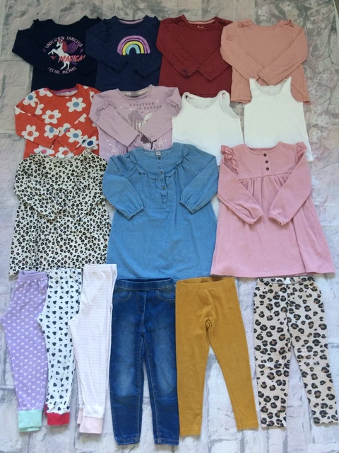 Girls Clothes Bundle 3-4 Years H&M TU Etc Dress Leggings Tops Vests