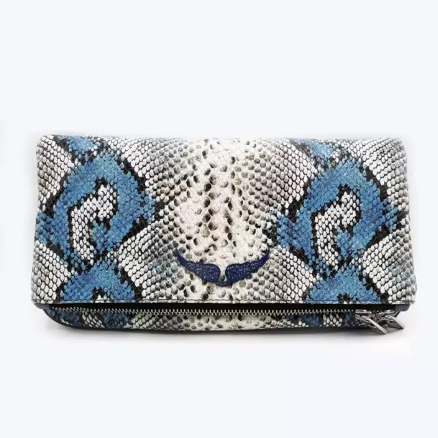 ZADIG VOLTAIRE Nano Rock Snake Embossed Leather Crossbody Bag In