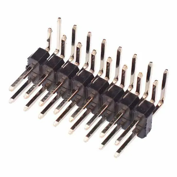 25 x 16-Way Double Row Right Angle Male Header 2.54mm