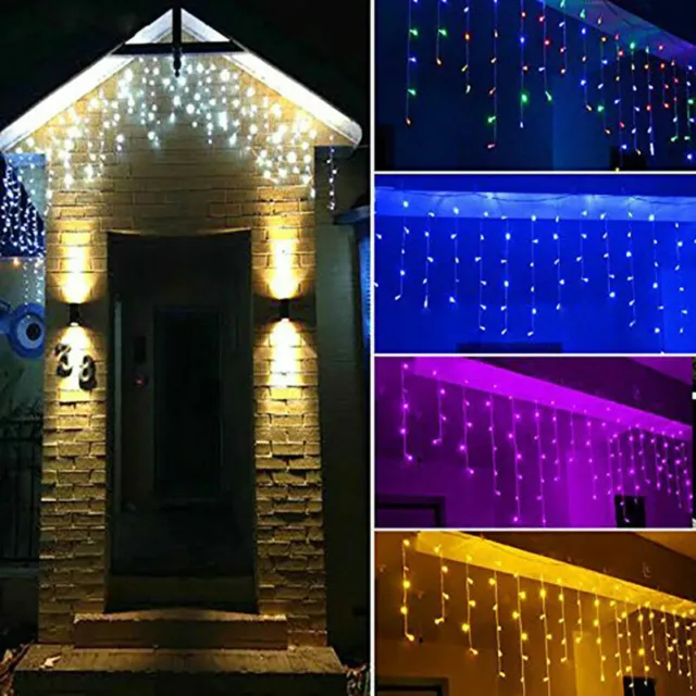 CHRISTMAS 216/1080/2160/2592 LEDs ICICLE SNOWING XMAS OUTDOOR LED Fairy Lights