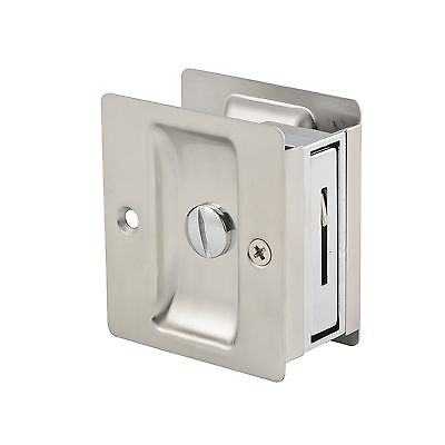 Lane PRIVACY SQUARE CAVITY DOOR LOCK Push Button Latch- Satin Or Polished Chrome