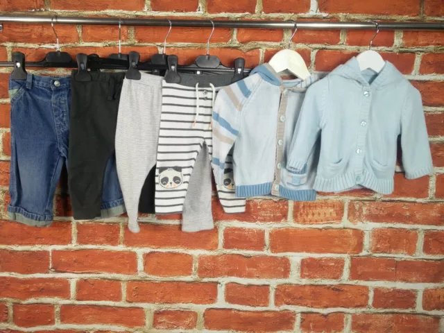 BABY BOY BUNDLE AGE 6-9 MONTHS NEXT M&S etc JUMPER CARDIGAN JEANS JOGGERS 74CM