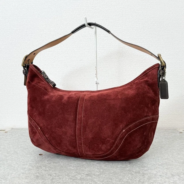 バッグ Rera Coach Soho Suede Bordeaux Bag Rera Coach Soho Suede Bordeaux Bag vintage coach red suede