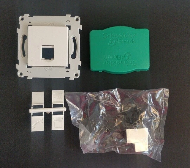 SCHNEIDER ALVAIS ALOMBARD NEUF - Prise RJ45 cat. 5 simple FTP Blanc ALB81037