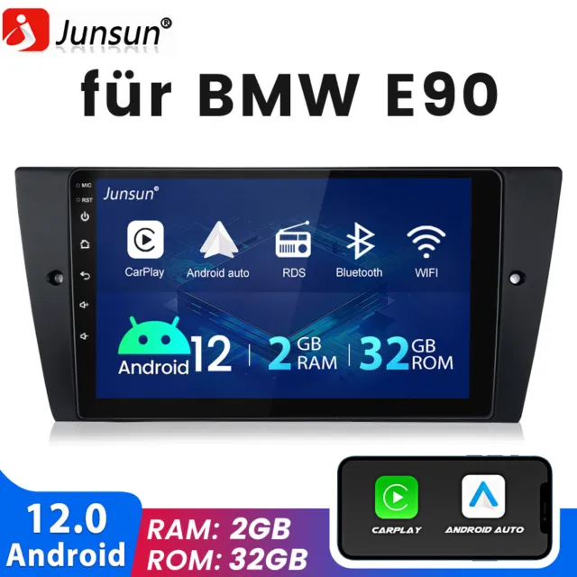 9" Autoradio Android 12 GPS NAVI Bluetooth RDS Für BMW 3er E90 E91 E92 318i 320d