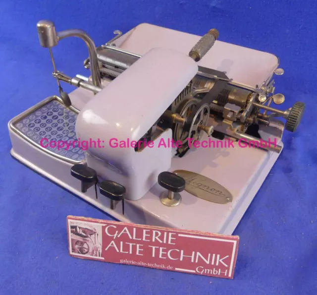 Fliederfarbige Mignon Schreibmaschine Modell 4   Nr. 304943  - Samlg. GAT - 2801