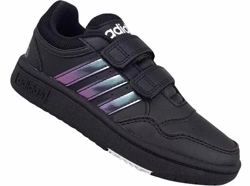 Adidas Kids Hoops Court Shoes Trainers - Black / UK 2