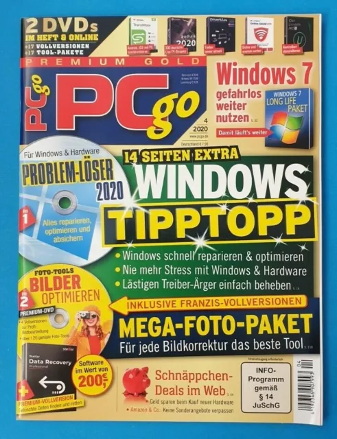 PC go  4/2020 PREMIUM GOLD mit 2 DVDs  ungelesen 1A abs.TOP