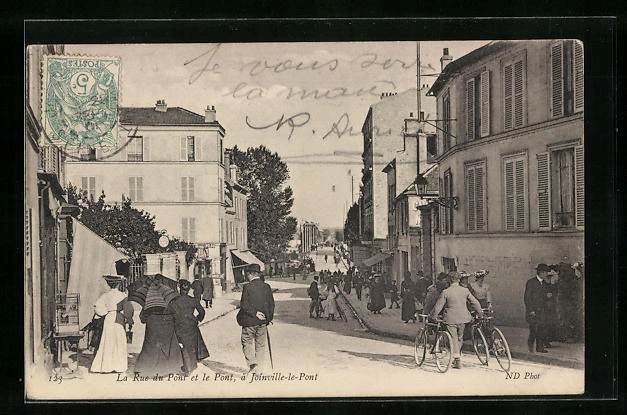 CPA Joinville-le-Pont, La Rue du Pont et le Pont