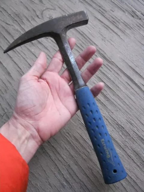 Estwing 11" Rock Pick Axe Hammer, Geological Blue Handle, Good Used