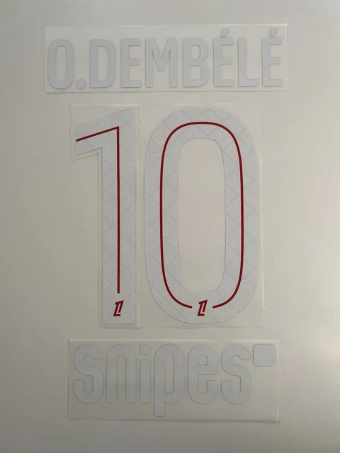 Flocage Officiel, Paris Saint-Germain, Dembélé, 2024/2025, Home LDC Blanc Rouge