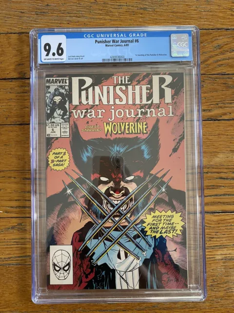 Punisher War Journal #6 CGC 9.6 Punisher vs. Wolverine iconic Jim Lee cover