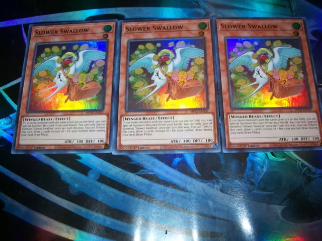 3x Slower Swallow 1st Edition Super Rare MP22-EN137 Yu-Gi-Oh!
