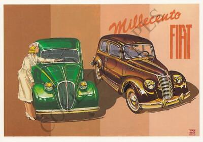 Fiat 1100 cartolina/Postcard Publicard 942 Aldo Brovarone 