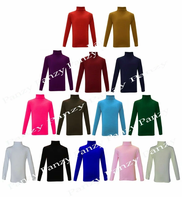 Polo Ragazze Ragazzi Bambini Collo A Maniche Lunghe Top A Maniche Lunghe Top 2-13 Anni