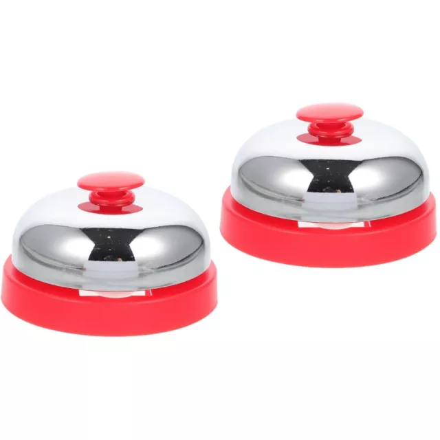 2 Pieces Game Bell Table Call Ring Service for Desk Counter Music