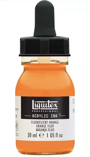 Liquitex 4260982 flüssige Professional Acrylfarben Airbrushfarbe Fluo Orange