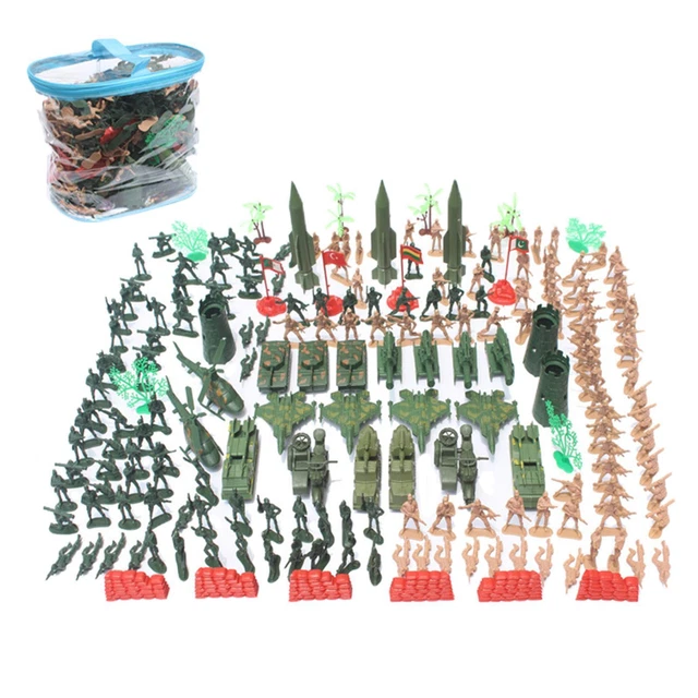 203 PCs Spielzeugsoldaten Spielset Armee Männer Figuren Realistische Armee