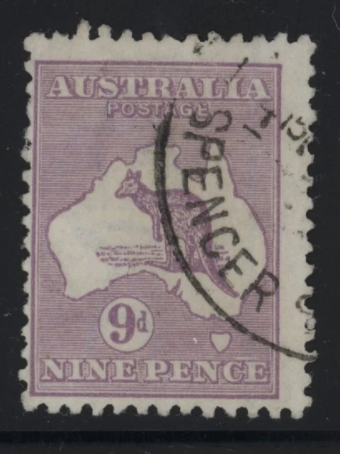 Australia 9d Violet Roo stamp SG 10 Die II
