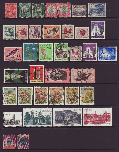 Stamps South Africa: 37 Used Stamps from 1913-1986