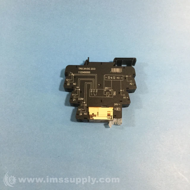 Weidmuller 1123490000 Relay, 2P 2T, 10 Amp, 24VDC FNFP