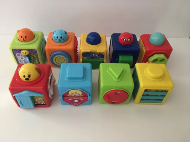 Stack And Play Activity Blocks - Lot Of 9