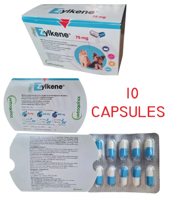 Vetoquinol Zylkene Calming Supplement - 10 Capsules - 75 mg