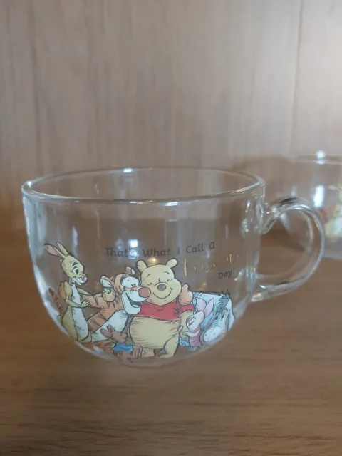 Winnie the pooh Cappucino/ Latte glass Disney official items Drinking mugs