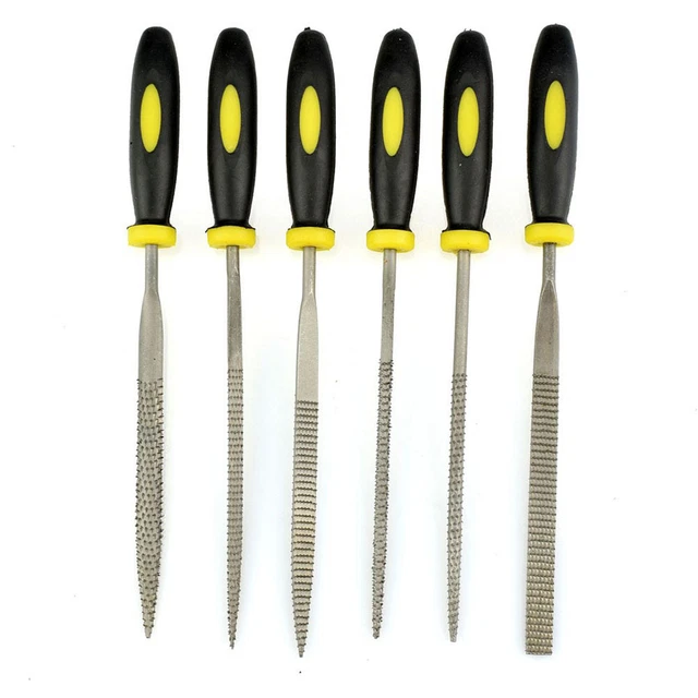 Wood Rasp Set 6pcs Carpenter 3X140mm File Carving Tools Double Riffler Too^-^