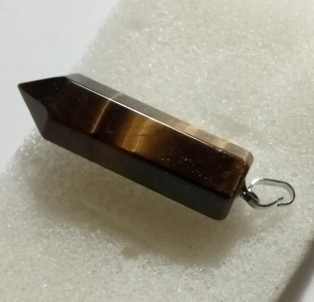 Natural Stone Hexagonal Necklace Pendant Healing Crystal Quartz Chakra Jewelry