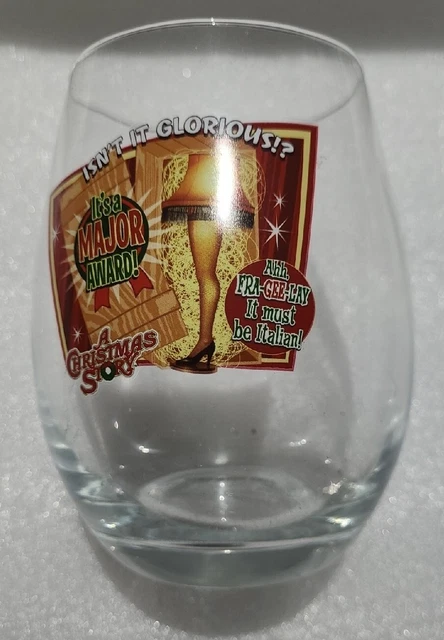 Juego de vasos de vino sin tallo de 21 oz de A Christmas Story | 2 vasos