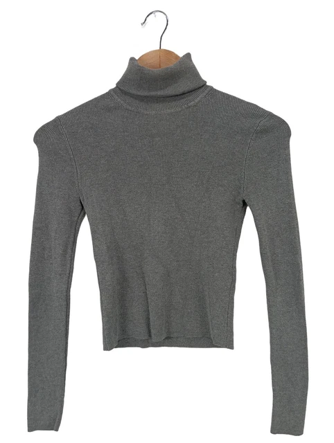 ZARA Pull-over à col roulé Dames Pull T EU 36 gris style décontracté ZARA Pull-over à col roulé Dames Pull T EU 36 gris style décontracté