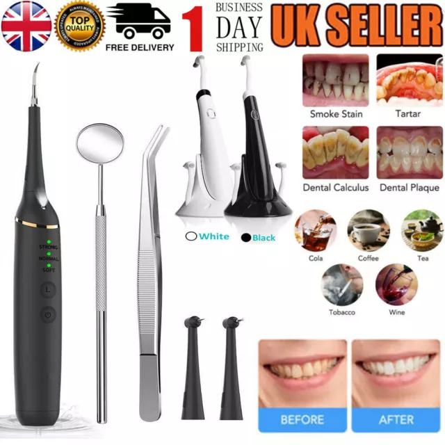 Ultrasonic Tartar Scaler Scraper Electric Dental Calculus Remover Tooth Cleaner