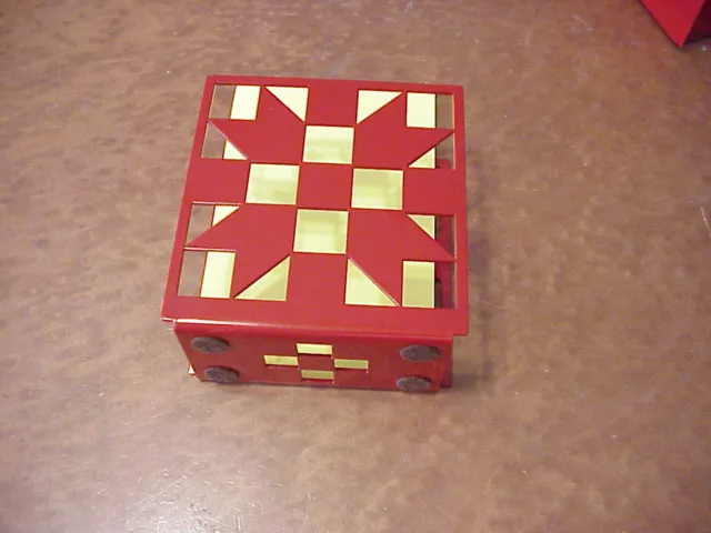 Red Sister's Choice - Barn Quilt Block Pattern Napkin Holder -11