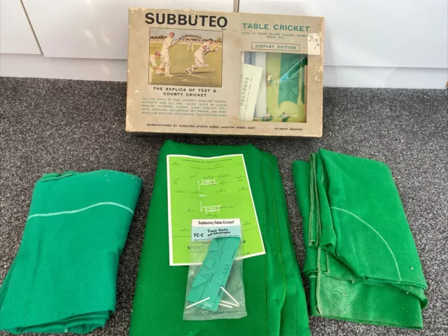 Subbuteo Table Cricket 1970's Club edition In Original Box,Plus Extras.See Pics