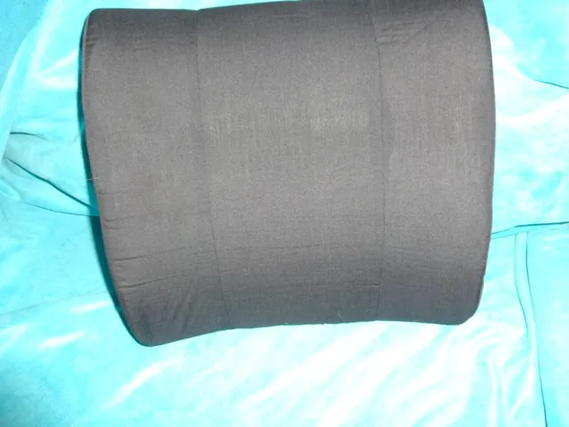 Memory Foam Lumbar Support Cushion for Lower Back, black-car or slip over chair